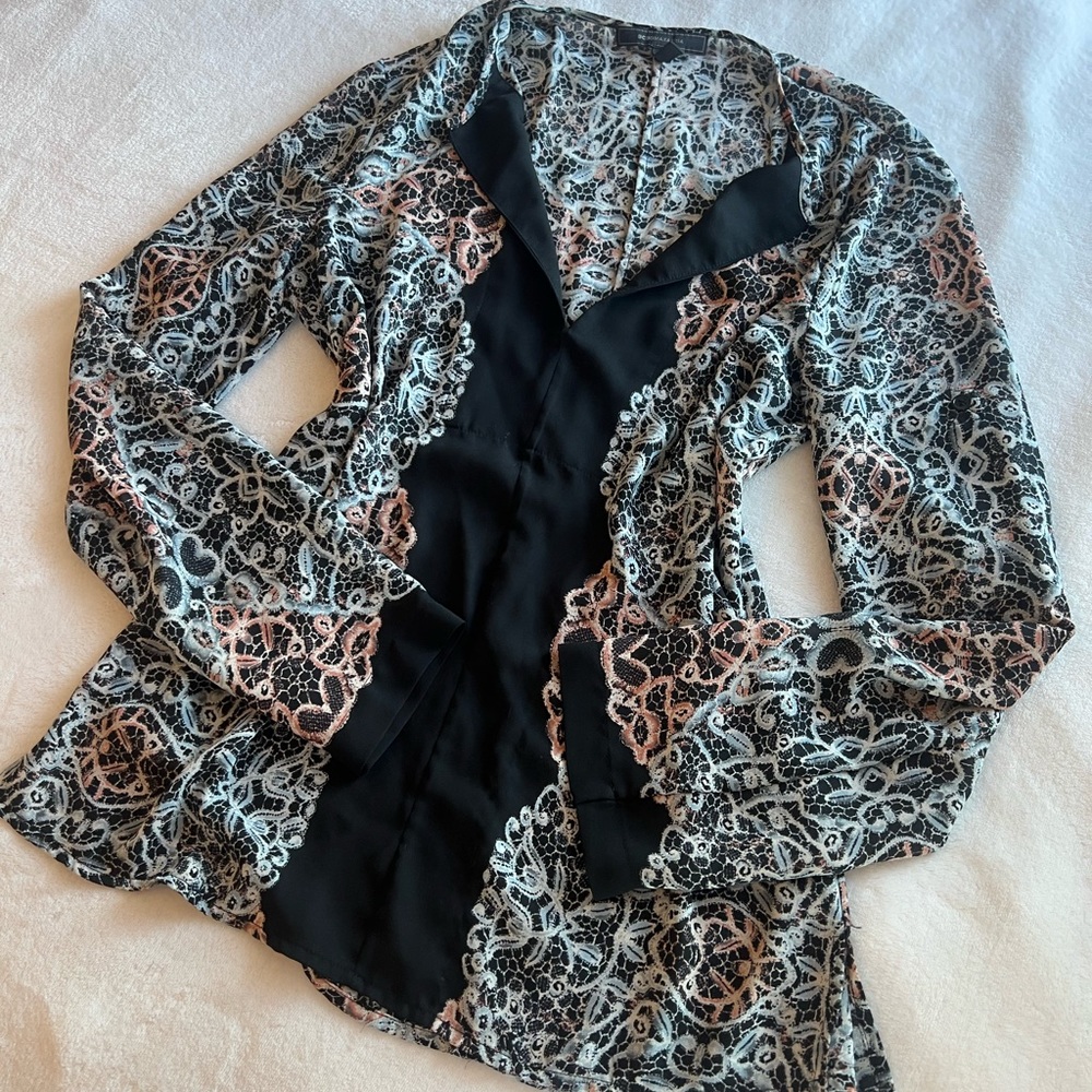 BcbgMaxAzria floral blouse